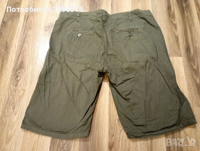 Мъжки къс панталон тъмно зелен, снимка 2 - Къси панталони - 41519941