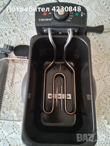 фритюрник "CROWN" 2000 W, 2L, снимка 3 - Фритюрници - 52157570
