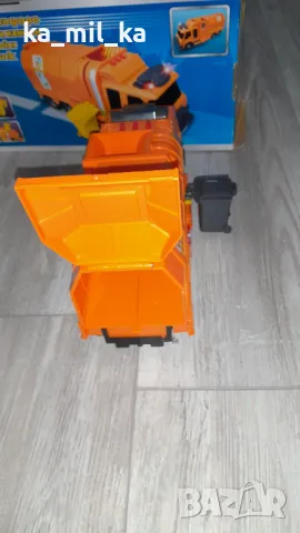 Играчка-Боклукчийски камион-Оранжев, снимка 5 - Коли, камиони, мотори, писти - 48471884