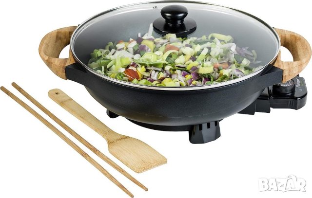 Електрически уок Bestron Asia Lounge AEW100AS XL 1500 W 5L, снимка 3 - Печки, фурни - 41100802