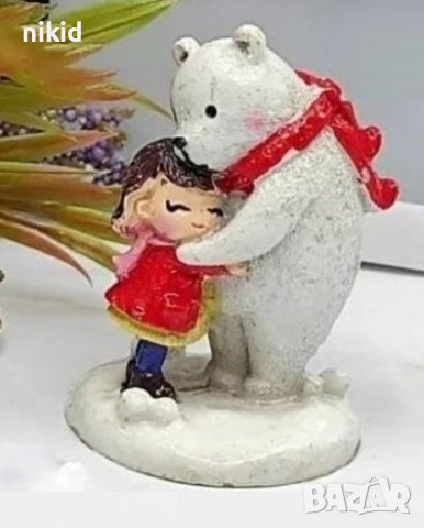 3D Мечка с дете силиконов молд форма калъп гипс свещ шоколад украса декор