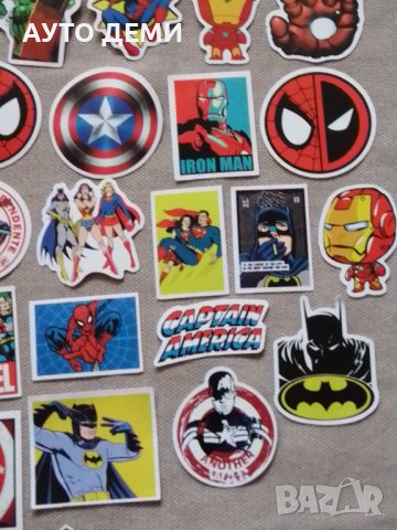Цветни самозалепващи гланцирани стикери на супер герои Хълк Спайдърмен Батман Супермен Америка Желез, снимка 4 - Аксесоари и консумативи - 41261796