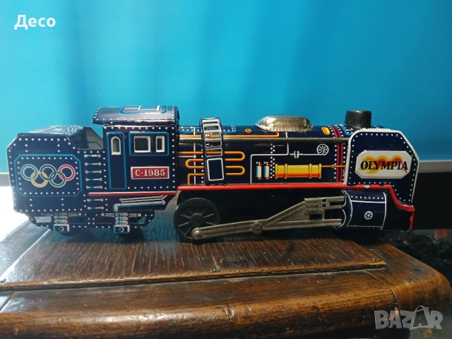 Стара Японска ламаринена играчка влак., снимка 4 - Колекции - 53658469