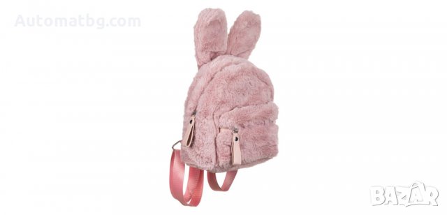 Детска плюшена розова чанта с уши Automat, снимка 2 - Раници - 35809675