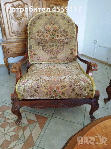 Ретро холова гарнитура , снимка 4 - Дивани и мека мебел - 51306375