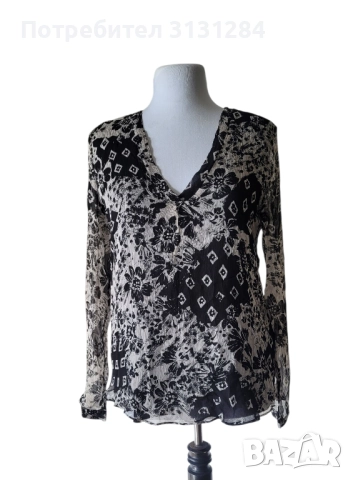 Massimo Dutti дамска блуза коприна р.S Италия, снимка 2 - Блузи с дълъг ръкав и пуловери - 51721543