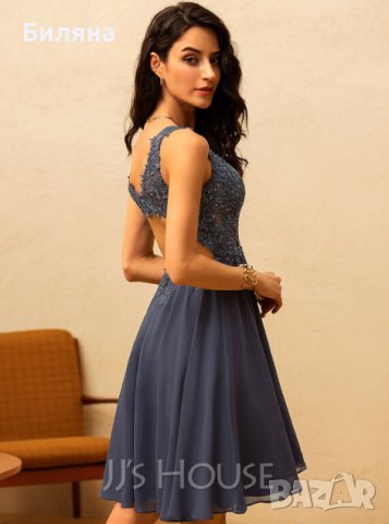 Нова бална рокля в син цвят, снимка 4 - Рокли - 40548050