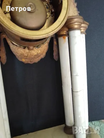 каминен настолен часовник 38/23 см, снимка 4 - Декорация за дома - 48750234