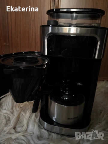 Кафемашина за шварц кафе  Severin, KA 4814, 1.25L, 8 чаши, Черен/Сребрист , снимка 8 - Кафемашини - 51033221