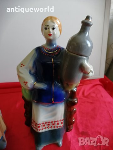 СССР , Стари Руски Порцеланови Статуетки , Шише Бутилка, снимка 2 - Антикварни и старинни предмети - 42532905