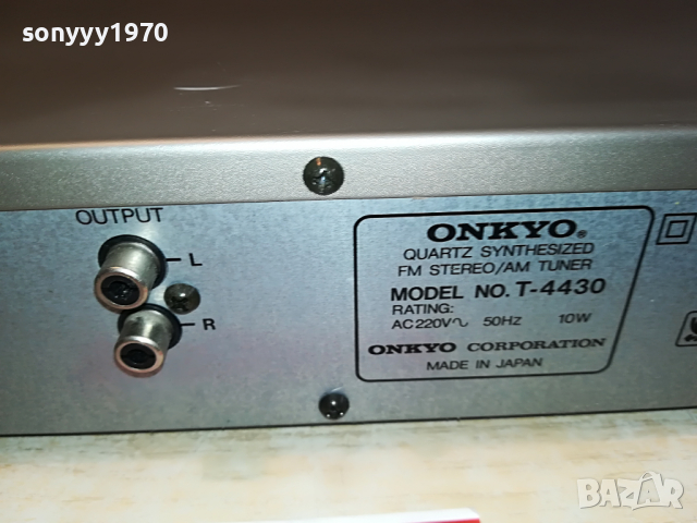 ONKYO T-4430 MADE IN JAPAN 2903221103, снимка 12 - Ресийвъри, усилватели, смесителни пултове - 36266627
