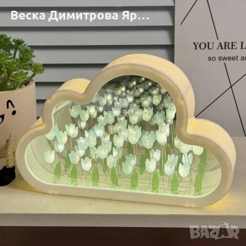 Магическа нощна лампа с огледален ефект 2 в 1, снимка 2 - Друга електроника - 51020621