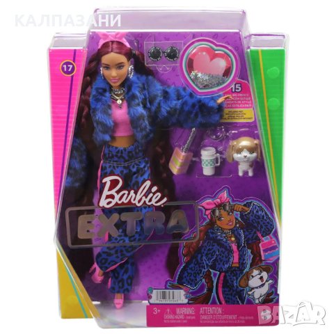 BARBIE EXTRA DOLLS със син леопардов екип HHN09, снимка 6 - Кукли - 44256580