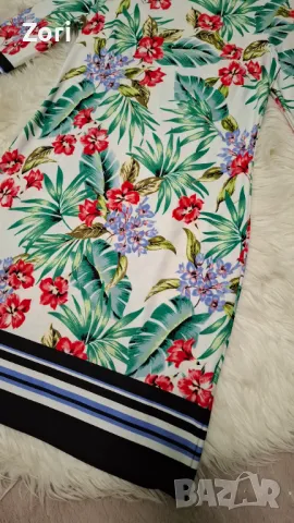 КРАСИВА рокля с флорален принт и 7/8 дължина на ръкава, снимка 7 - Рокли - 49713593