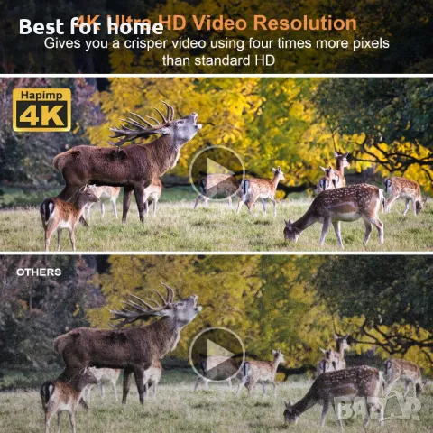 Ловна камера Wifi Hapimp PH810W- 4K 48MP с 32 GB карта подарък, снимка 4 - Комплекти за видеонаблюдение - 50051038