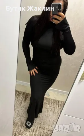 Дълга рокля с отворен гръб, снимка 1