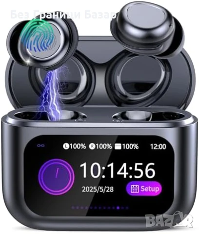 Нови Мини слушалки за сън с тъч екран, IPX7, HiFi, 48ч батерия и ENC
