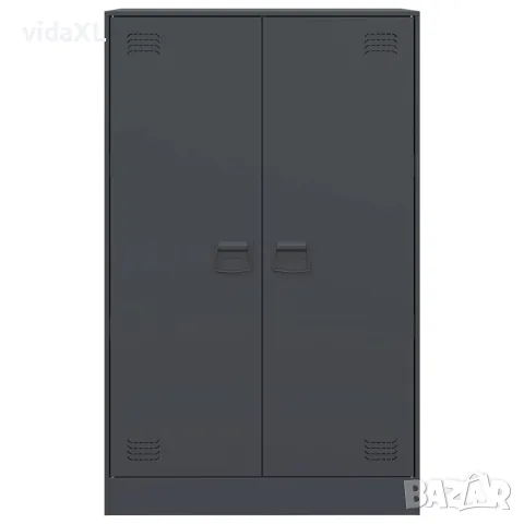 vidaXL Бюфет, антрацит, 67x39x107 см, стомана, снимка 6 - Бюфети - 56148191