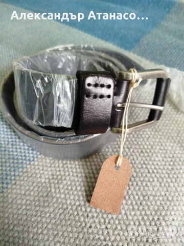 Кожен колан 130см, естествена кожа, метална катарама, нов, снимка 2 - Колани - 50412291