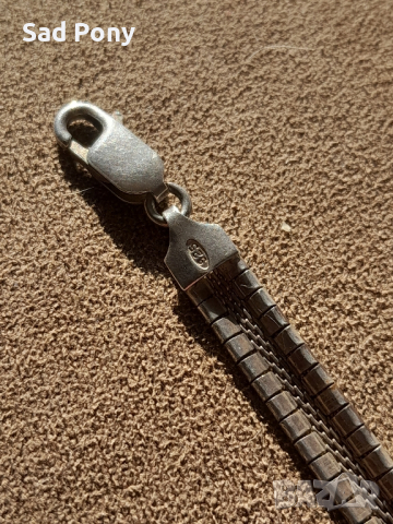 Стара сребърна гривна 925 , снимка 4 - Антикварни и старинни предмети - 44823888