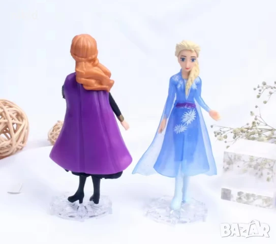 5 бр PVC фигурки от Замръзналото кралство Frozen Елза Анна Свен за игра и украса торта, снимка 4 - Фигурки - 50843630