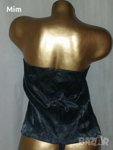 Сатенен черен корсет , снимка 5 - Корсети, бюстиета, топове - 51069575