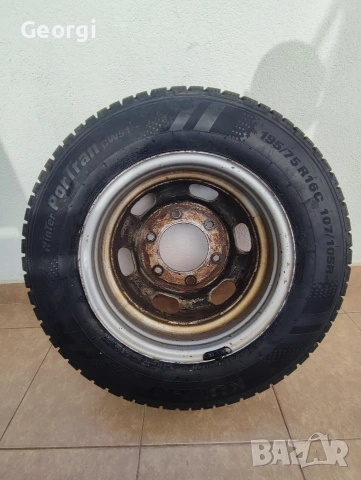 Джанта 5.5J 6x117 с чисто нова гума Kumho Winter 195/75/16, снимка 2 - Гуми и джанти - 53383334