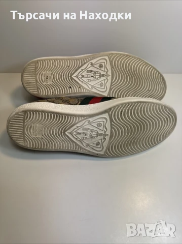 €750 Мъжки кецове Gucci Ace Supreme Bees Men’s 12 Trainer Tennis Shoe Low Top Sneaker Used, снимка 7 - Спортно елегантни обувки - 50871500