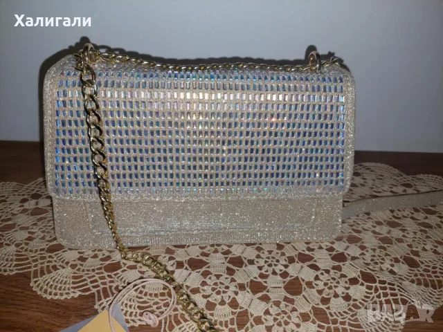 Официална златиста чанта Menubar, малка 23*14*6 см, снимка 2 - Чанти - 49149317