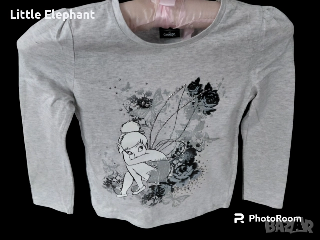 Блузка с дълъг ръкав за 5-6 мес мом,Disney"Tinker Bell-Fairies,Англия/нова