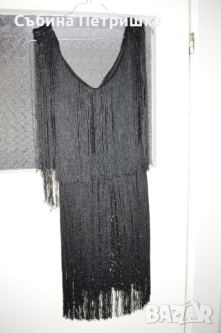 Елегантна рокля с реси и пайети, снимка 5 - Рокли - 44827200