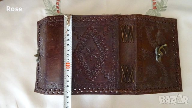 Ръчно изработен тефтер – естествена кожа., снимка 3 - Антикварни и старинни предмети - 51870772