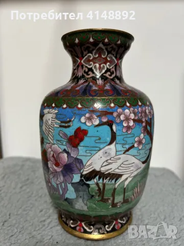 Китайска ваза 20 век икебана декор, снимка 5 - Вази - 48493235