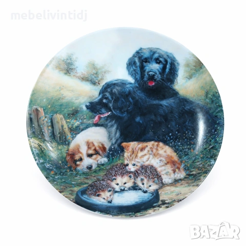 Колекционерска декоративна чиния от поредицата „Heitere Tiergeschichten“ (Весели животински истории)