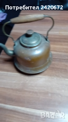 медна кана и меден чайник, снимка 6 - Антикварни и старинни предмети - 52563392