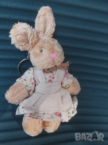 Плюшено Зайче Ключодържател - Висококачествена изработка, снимка 2 - Плюшени играчки - 51647895