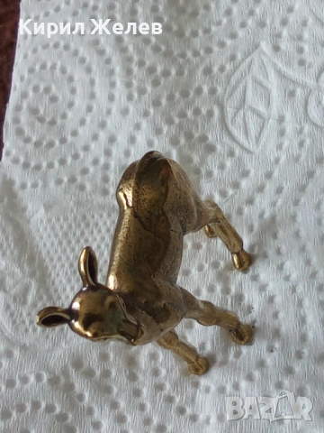 Малка бронзова фигурка на елен 54245, снимка 5 - Колекции - 53752425