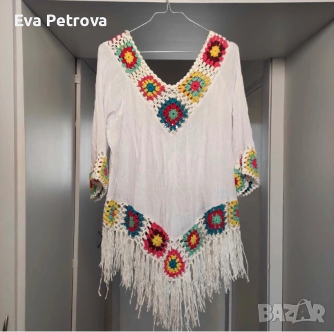 Плажна рокля с плетени мотиви С-М туника