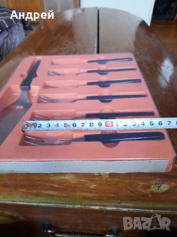 Стар комплект десертни вилици,прибори , снимка 5 - Други ценни предмети - 53785890