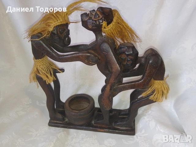 Африканска Дървена Фигура - Ръчна Изработка