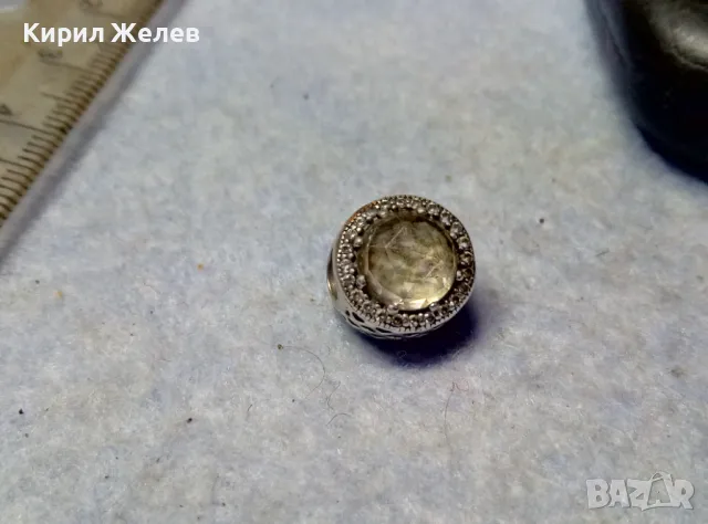 PANDORA СКЪПОЦЕННО СРЕБЪРНО ЗВЕНО за ГРИВНА ПАНДОРА РОДИРАНО СРЕБРО S 925 с ФАСЕТИРАНИ ЦИРКОНИ 43119, снимка 10 - Гривни - 49553456