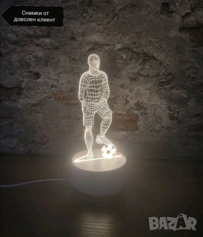Лед нощна лампа футболист за подарък , снимка 9 - Други - 41754969
