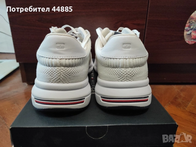 Обувки TOMMY HILFIGER Lightweight RWB Knit White, снимка 4 - Маратонки - 53757149