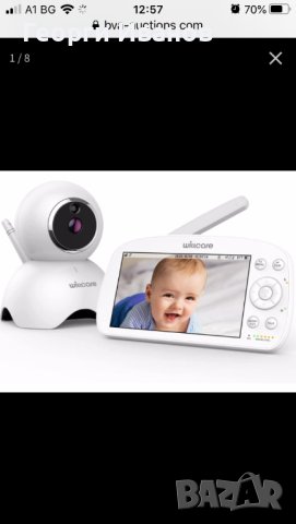 Бебефон, видео бебефон с въртяща се камера и голям монитор. HD резолюция