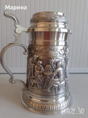 Халба за бира от калай 650 мл.,  Antik*Vintage #57, снимка 2 - Антикварни и старинни предмети - 51538157