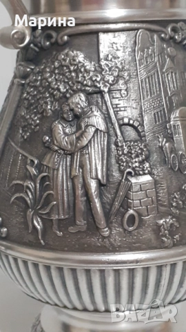 Комплект за вино и ракия от калай Antik*Vintage #92, снимка 8 - Антикварни и старинни предмети - 52405033