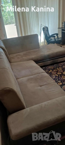 Разтегателен ъглов диван с функция легло, снимка 4 - Дивани и мека мебел - 51715991