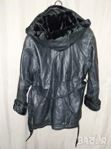 Кожено еке палто от естествена кожа с пухкава подплата , снимка 6 - Якета - 52015298