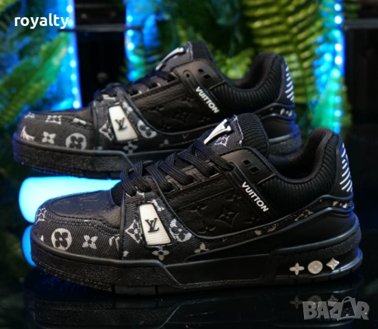 Louis Vuitton Унисекс Черни Сникърси с Кутия 36-45 Номер 