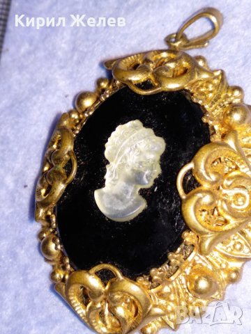 СТАРИННА ПОЗЛАТЕНА БРОНЗОВА КАМЕЯ ВИКТОРИАНСКИ СТИЛ ЮВЕЛИРНА РЪЧНА ИЗРАБОТКА РЕТРО БИЖУ 36462, снимка 15 - Антикварни и старинни предмети - 39944929